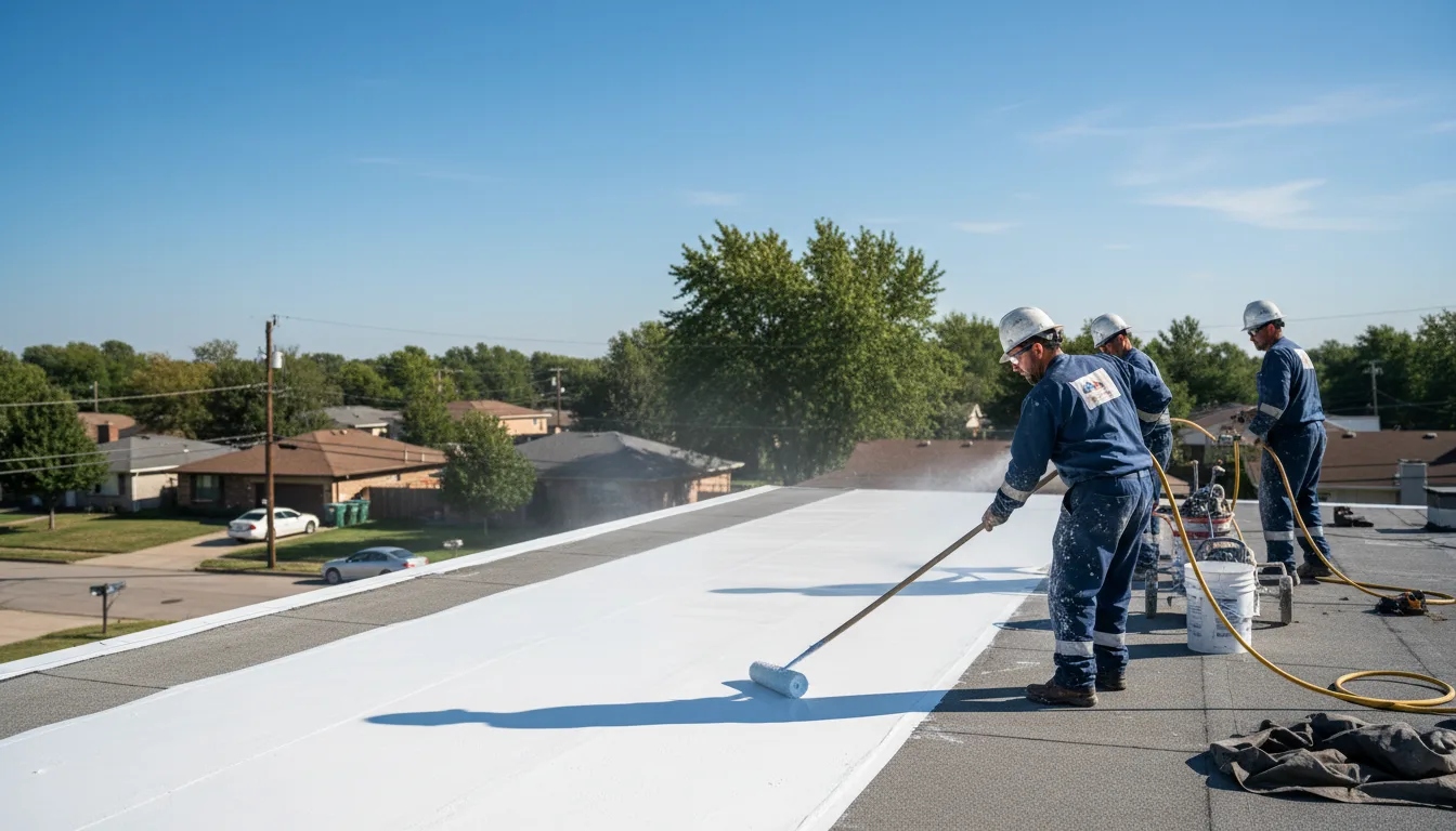 Commercial roof coating in Evansdale, IA near me